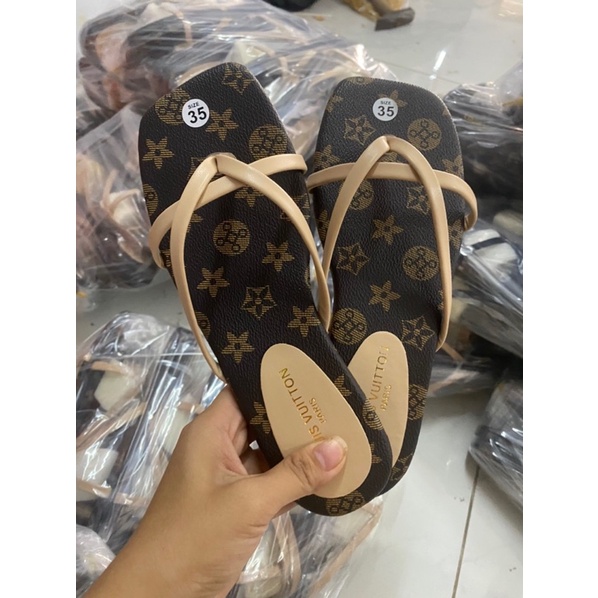 Dép kẹp đế bệt LV H2STORE 3 màu sang chảnh .