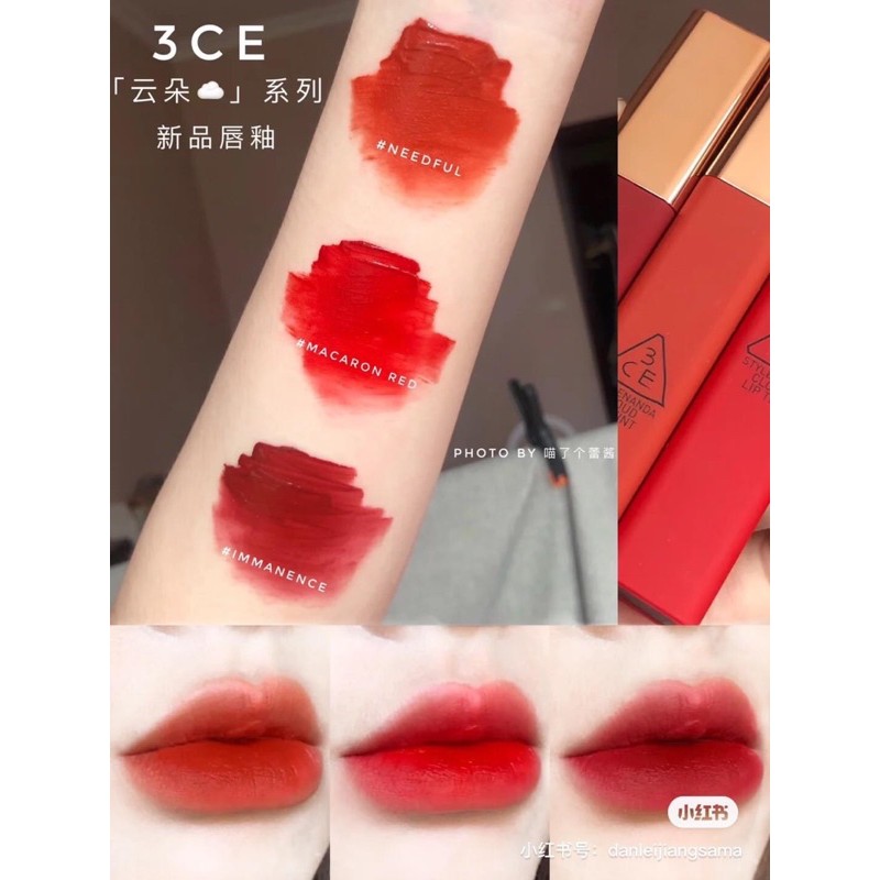 son kem lì 3CE NEEDFULL, IMMANENCI, MACARON RED