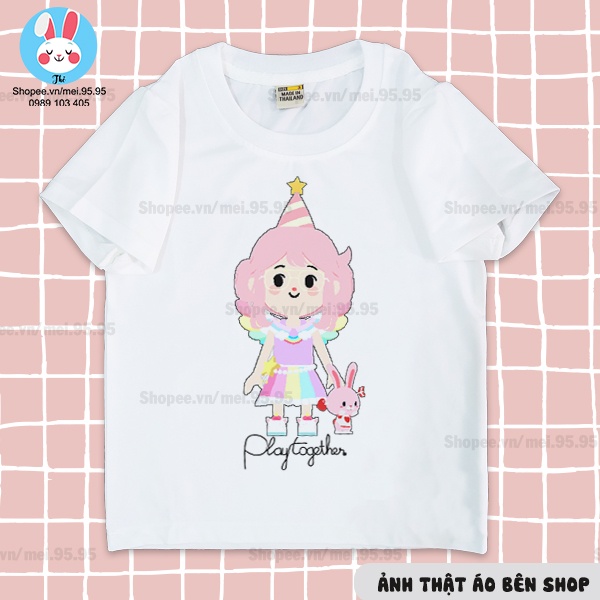 Áo thun play together in hình ốc sên cute, kỳ lân,cừu alpaca, thỏ mềm mại,hình in sắc nét cute