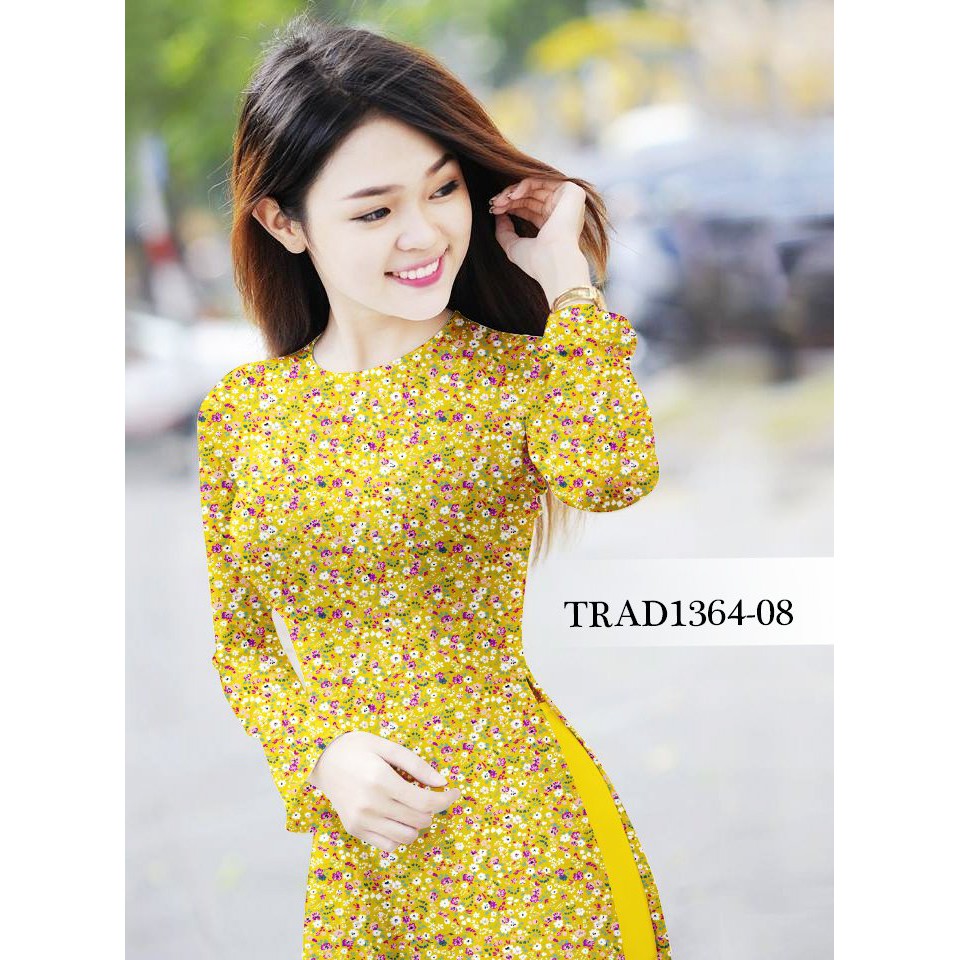 VẢI ÁO DÀI TẰM Ý-HỌA TIẾT HOA SIÊU NHÍ-SIÊU DỄ THƯƠNG