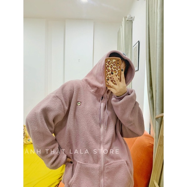 (có ảnh thật) áo khoác lông cừu xù dáng rộng có mũ dành cho nữ mùa đông | BigBuy360 - bigbuy360.vn