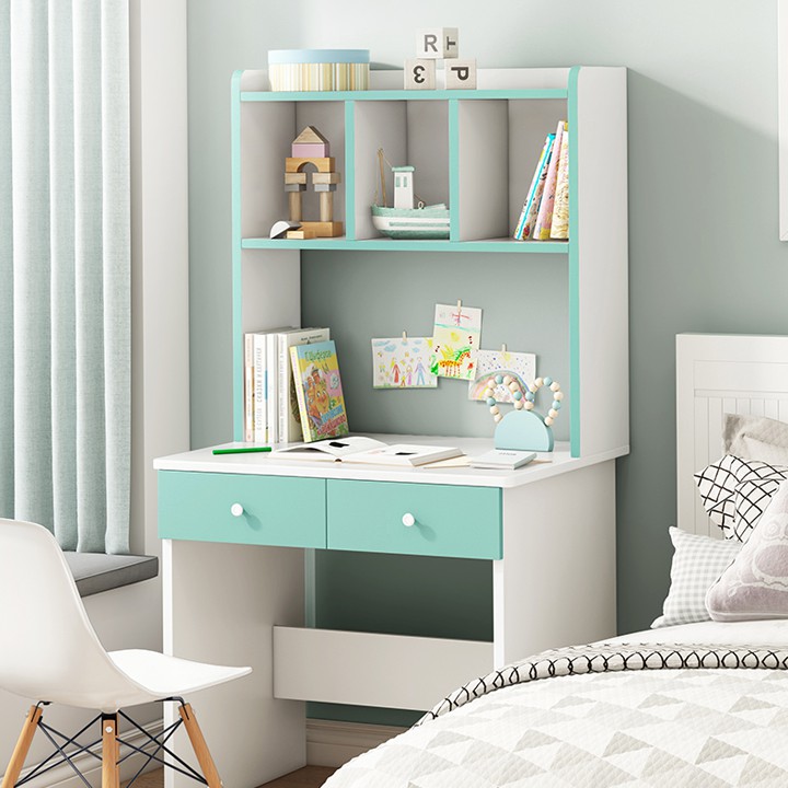 Bàn học cho bé, Bàn học sinh kèm giá sách kích thước 60*40*145cm có ngăn kéo | BigBuy360 - bigbuy360.vn