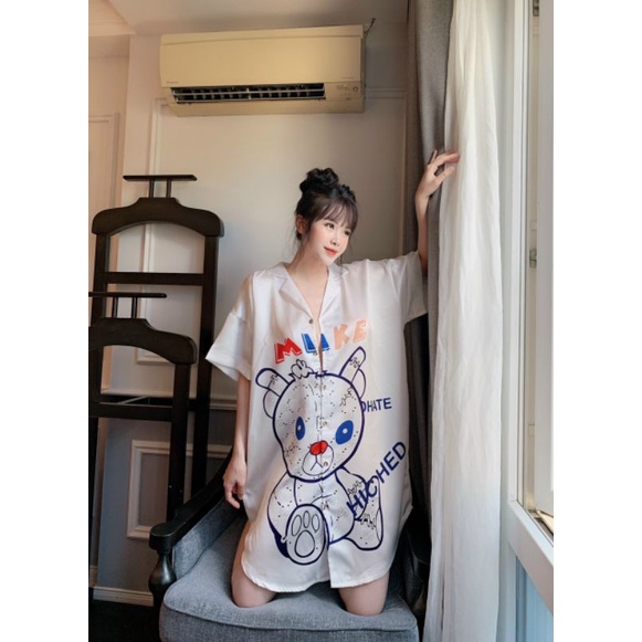 Đầm ngủ sơ mi lụa Latin satin loại 1 sang chảnh ❌Giá siêu rẻ❌ Chất cực đẹp | BigBuy360 - bigbuy360.vn