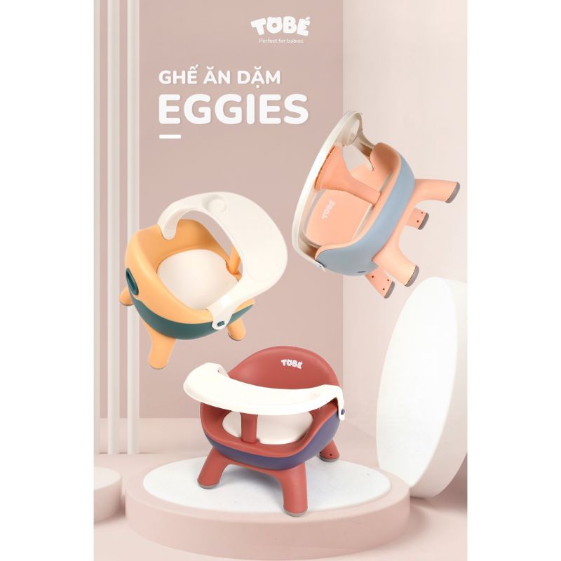 Ghế ăn dặm TOBÉ EGGIES cho bé mô phỏng hình quả trứng không góc nhọn ấn toàn cho bé