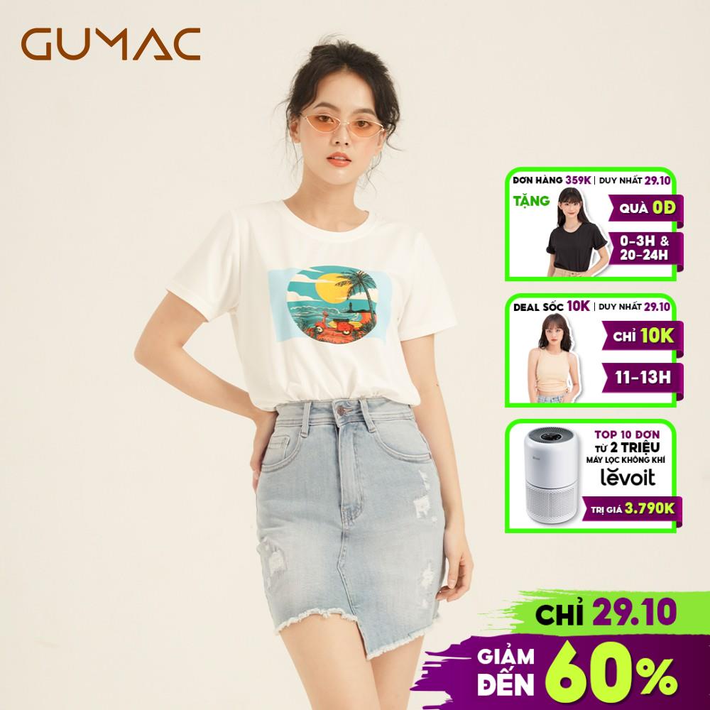 Váy jean lai lệch VJA811 GUMAC