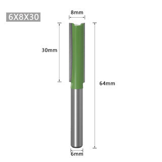 Router Bit 6MM Bit Khắc Đôi Phay Router Shank Gỗ Thẳng