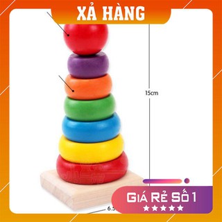 [XẢ HÀNG GIÁ GỐC] Đồ chơi Bộ Xếp Tháp Cầu Vồng (Cỡ Đại)