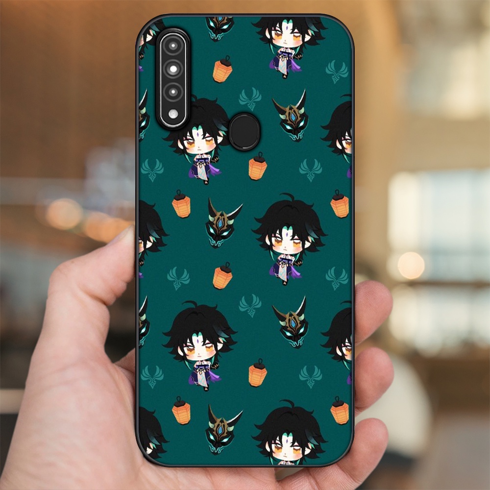 Ốp lưng Oppo A31, A8 viền đen in hình Xiao Genshin Impact
