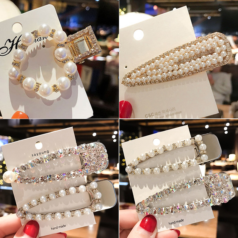 Kẹp tóc đính hạt ngọc trai sang trọng