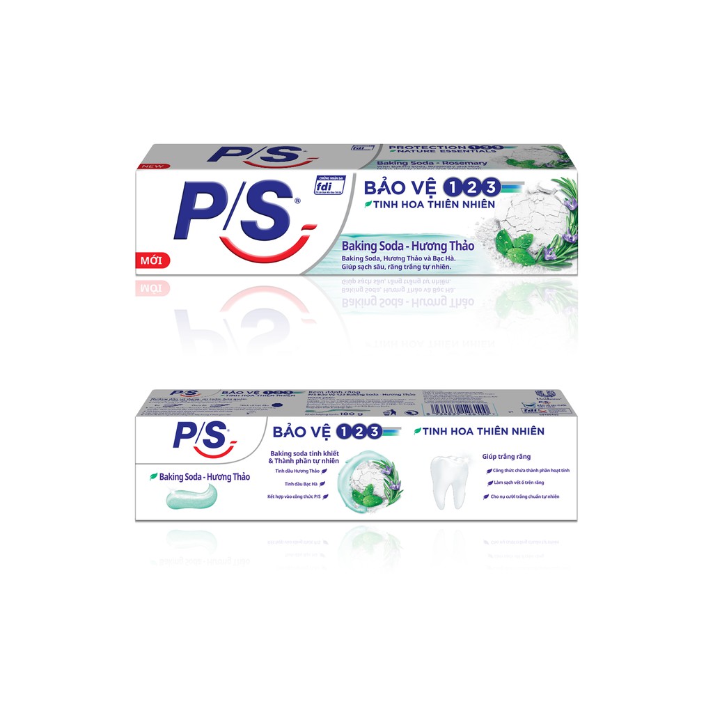 Combo 3 Kem đánh răng P/S Baking Soda Hương Thảo 230g/hộp