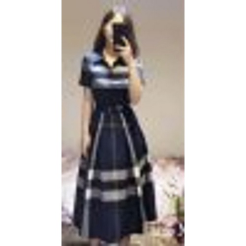 Đầm Xòe Cổ Sơ Mi Vintage Caro Nữ Form Chuẩn Co Giãn Thiết Kế Chất Đẹp D993