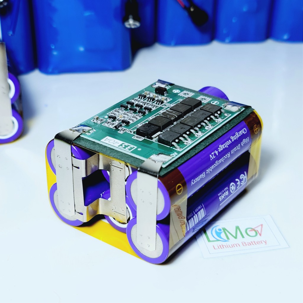 Khối pin 3S 12.6V RYOBI 4400mah 40A . Khối pin xả cao dùng 6 cell 18650 TIANLVN cao cấp - LIMO