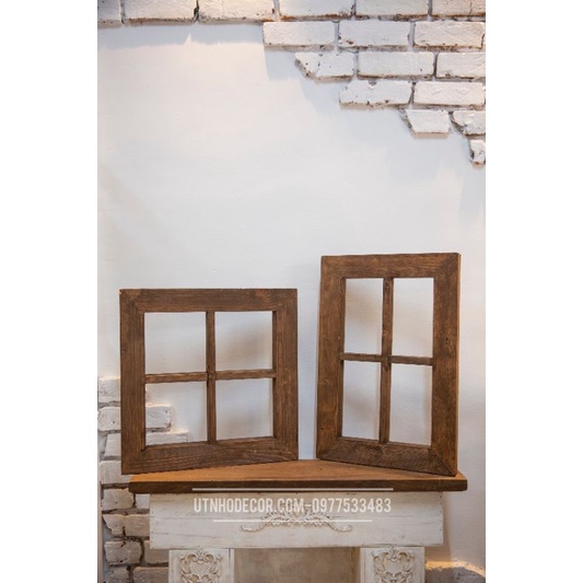 Khung gỗ cửa sổ decor kích thước 50*50 hoặc 40*60CM