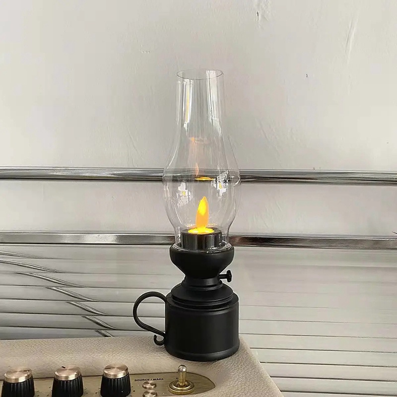 Đèn led đèn dầu phong cách cổ điển trang trí nhà cửa sử dụng pin