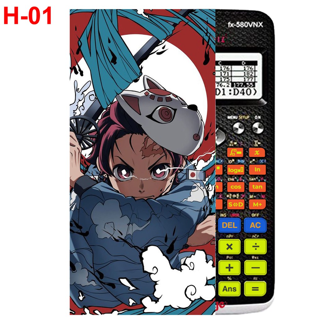 Dán Máy Tính CASIO anime Kimetsu No yaiba/ Thanh Gươm Diệt Quỷ/Trụ Cột