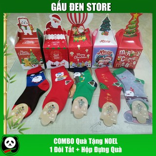 [Giá Sỉ] Combo 1 Hộp đựng quà + 1 đôi tất NOEL Kute cho bé