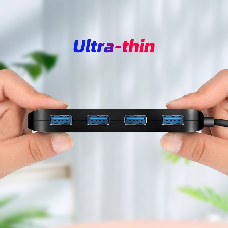 Hub chia 4 cổng USB 3.0 HDOORLINK tốc độ cao siêu mỏng cho Laptop laptop táo