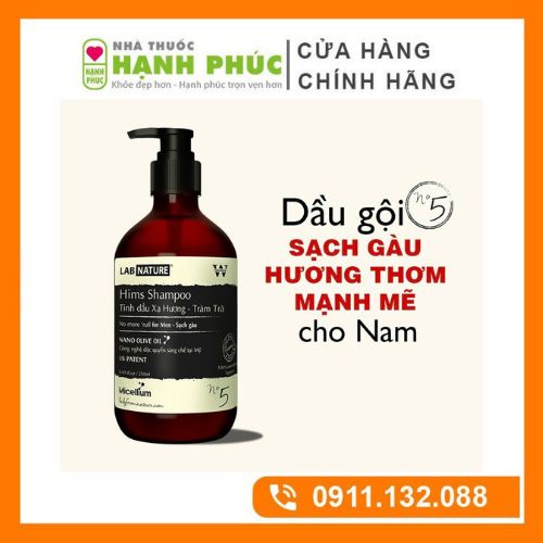 Dầu gội sạch gàu Wakamono cho Nam No.5 - công nghệ Nano Olive Oil - Dung tích 250ml