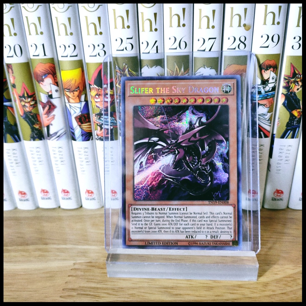 Thẻ bài yugioh chính hãng thần Osiris - Slifer the Sky Dragon  – Prismatic Secret Rare