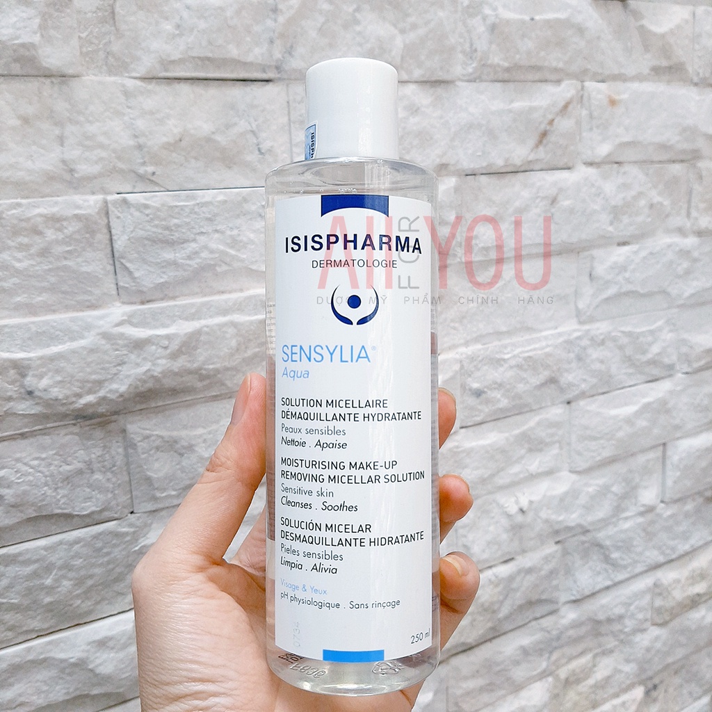 ISIS Pharma Sensylia Aqua 250mL - Nước Tẩy Trang Dưỡng Ẩm Cho Da Nhạy Cảm Và Da Thường.