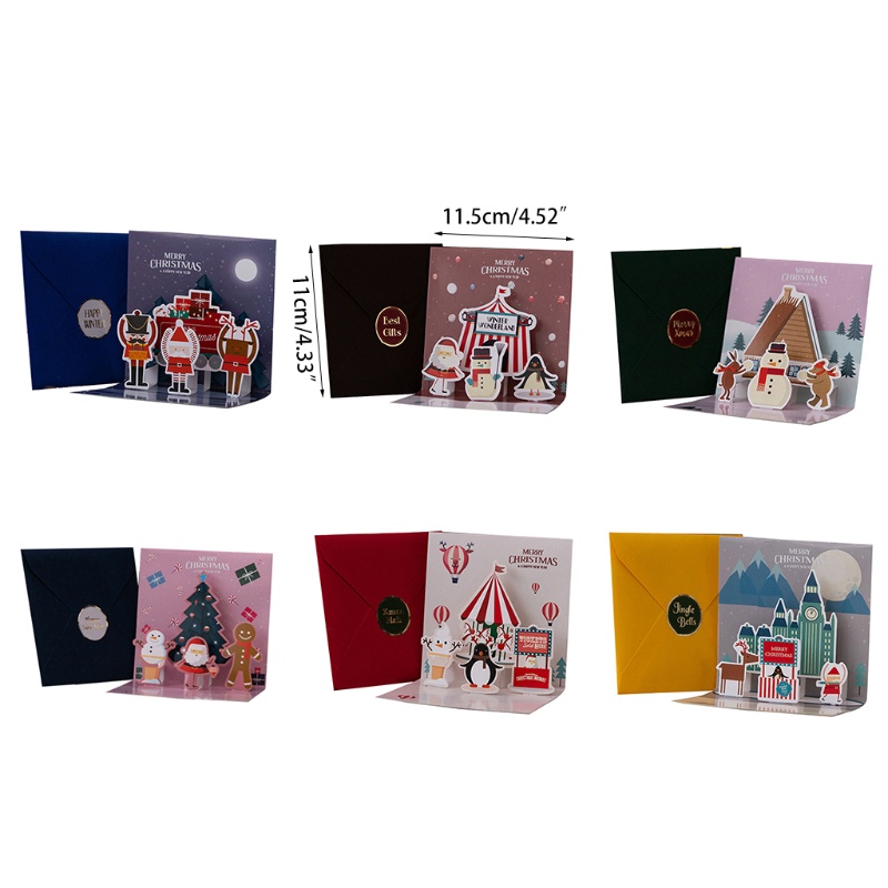 Thiệp Giáng Sinh Giấy 3D Hình Ông Già Noel