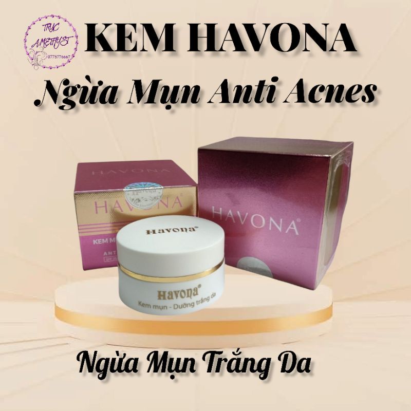 KEM MỤN MỜ THÂM DƯỠNG TRẮNG DA HAVONA ANTI ACNES