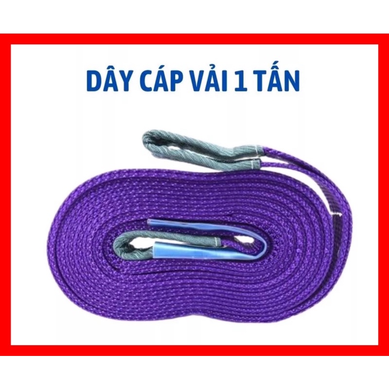 Dây Cáp Vải Cẩu Hàng 1 Tấn ( Dây Bẹ - Đủ Size )