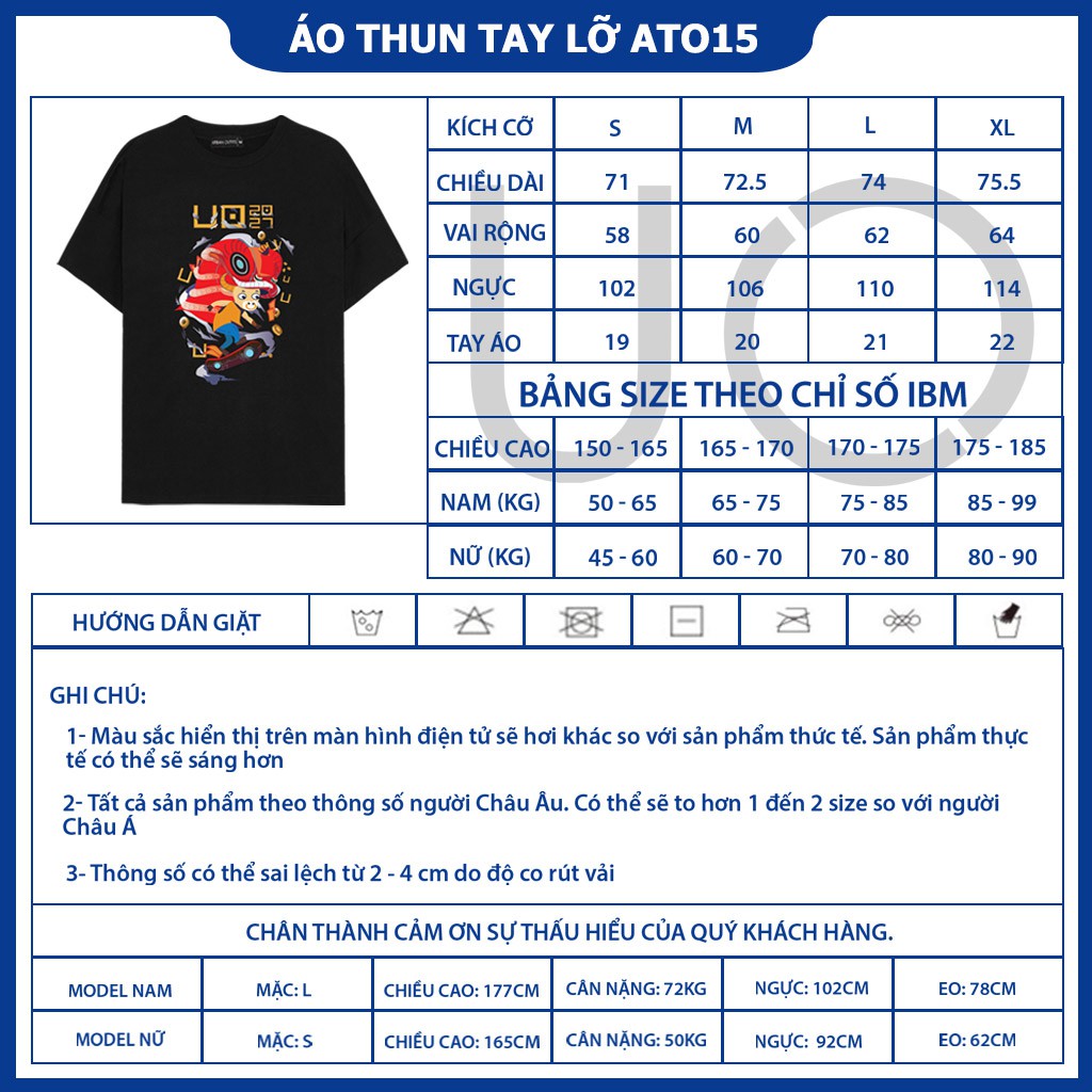 3 Màu ATO15 Áo Thun Tay Lỡ Nam Nữ Form Rộng URBAN OUTFITS In Trâu Trượt Ván Cotton 4 Chiều Local Brand
