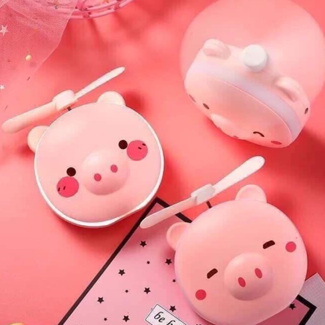 Gương + đèn + quạt sạc 3in 1