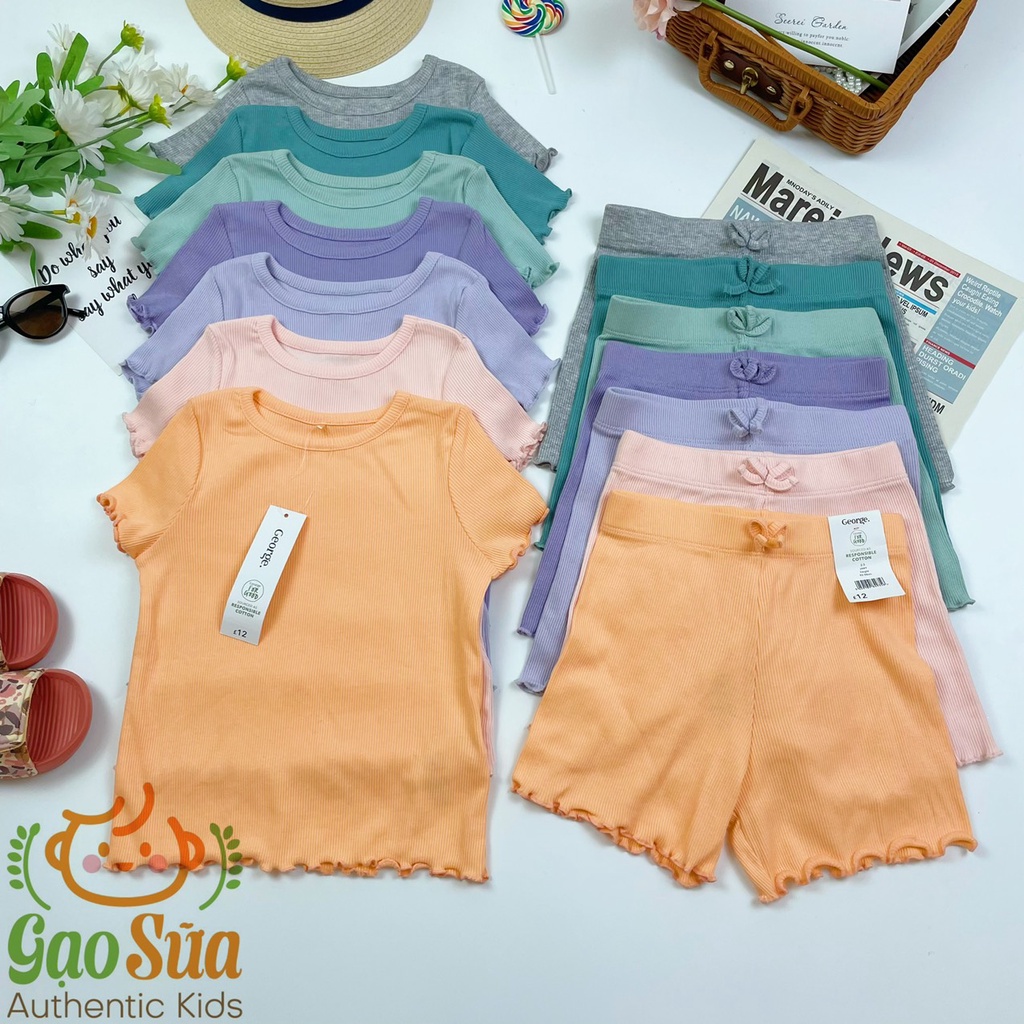 Đồ bộ, sét quần áo bé gái Geo authentic 7 màu cá tính size 1y-5y
