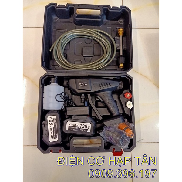 MÁY RỬA XE CẦM TAY DÙNG PIN -199V – HITACHI CHÍNH HÃNG RỬA SÂN , TƯỚI CÂY, RỬA MÁY LẠNH…..