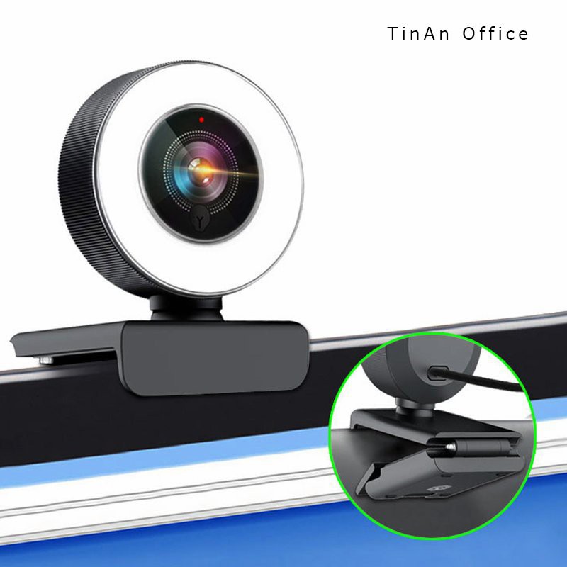 [ 4K/1080P,Micro Digital ]Webcam 4K  3840 x 2160,làm đẹp ánh sáng lấp đầy LED,Sử Dụng Để Gọi, Dạy Học Trực Tuyến, Hội Ng | WebRaoVat - webraovat.net.vn