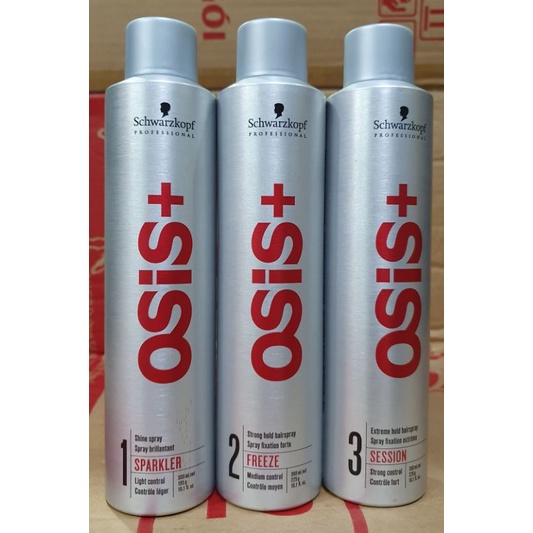 Keo xịt bóng tóc Osis+ 1-Spakler, 2-Freeze, 3-Session. Schwarzkopf Professional. Net 300ml.