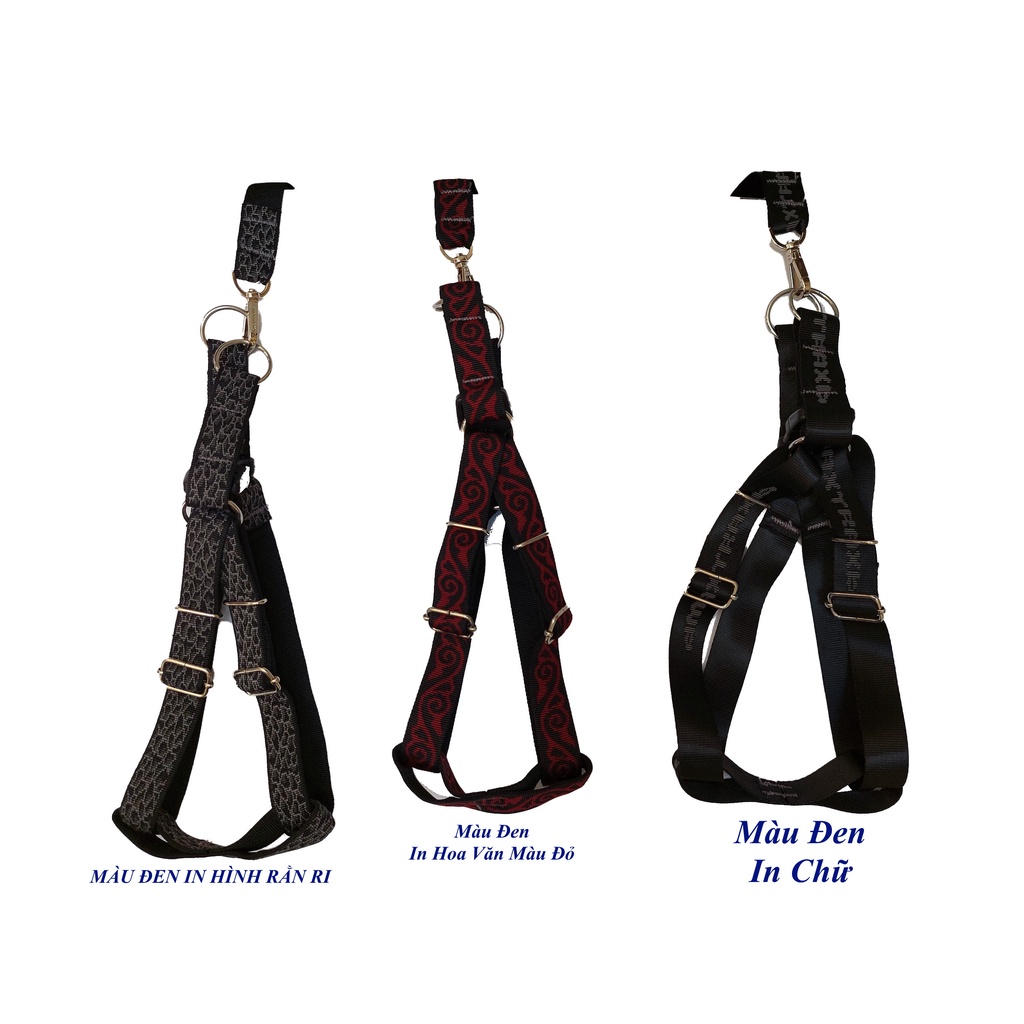 Dây dắt kèm yếm cho Chó Mèo từ 15kg đến 30kg Bản rộng 2.5cm Dài 140cm Chất liệu dù cao cấp, chắc chắn, An toàn