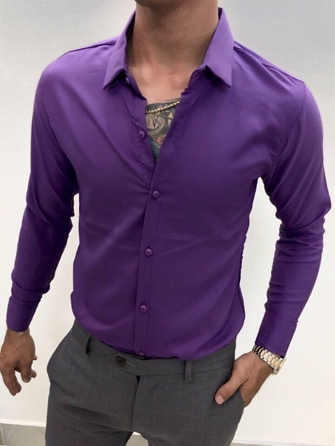 SƠ MI NAM TRƠN LỤA CAM KẾT HÌNH SHOP TỰ CHỤP | BigBuy360 - bigbuy360.vn