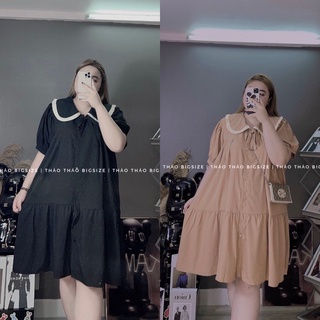 [MÚP BIGSIZE 60-100KG] Đầm babydoll cổ bèo