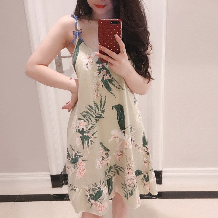 Đầm Ngủ 2 Dây Kèm Bra Lót Mút Dễ Thương (7 mẫu) - DN002 | BigBuy360 - bigbuy360.vn