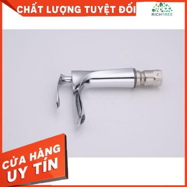 [FREE SHIP] Vòi lavabo NÓNG LẠNH MR cắm chậu chất liệu đồng nguyên khối mạ crome sáng bóng