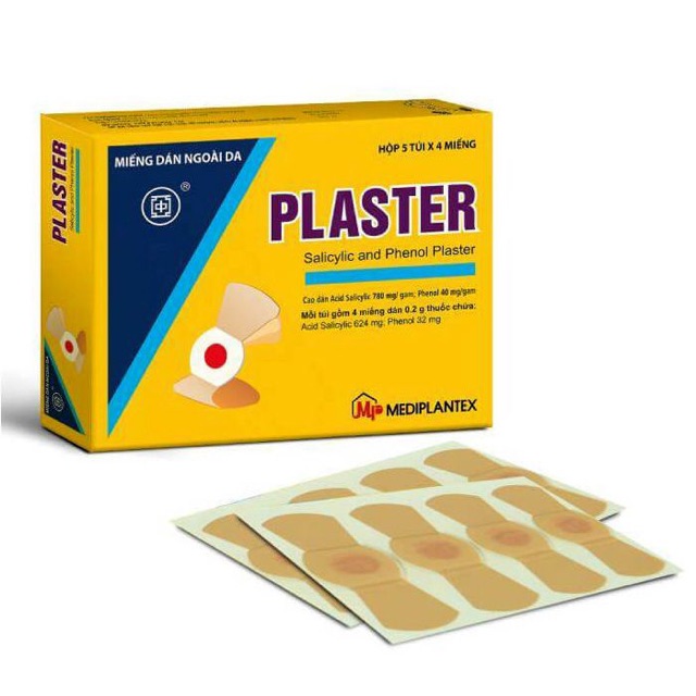 Túi 4 miếng dán mụn cơm mụn cóc plasters