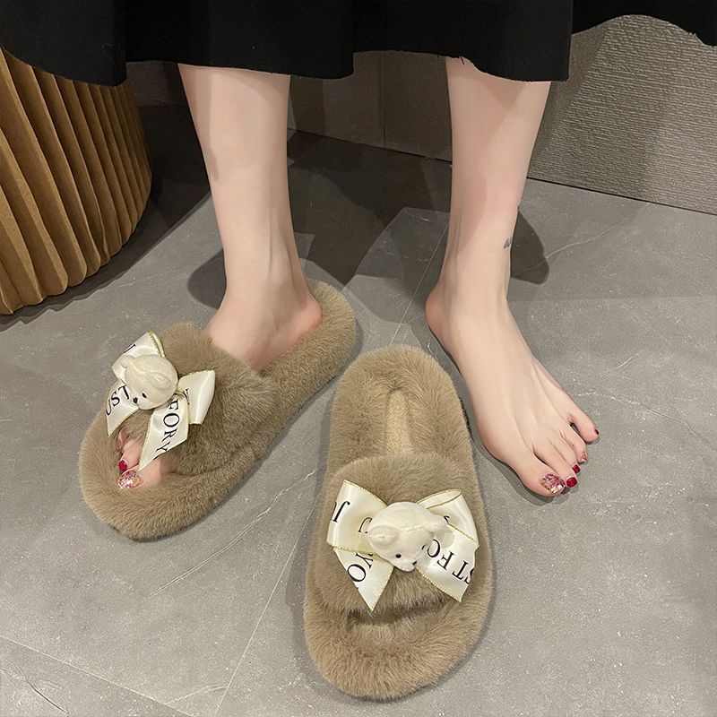 Dép Bông Đi Trong Nhà Đế Dày Chống Trượt Phong Cách Mùa Hè Dễ Thương Cho Nữ