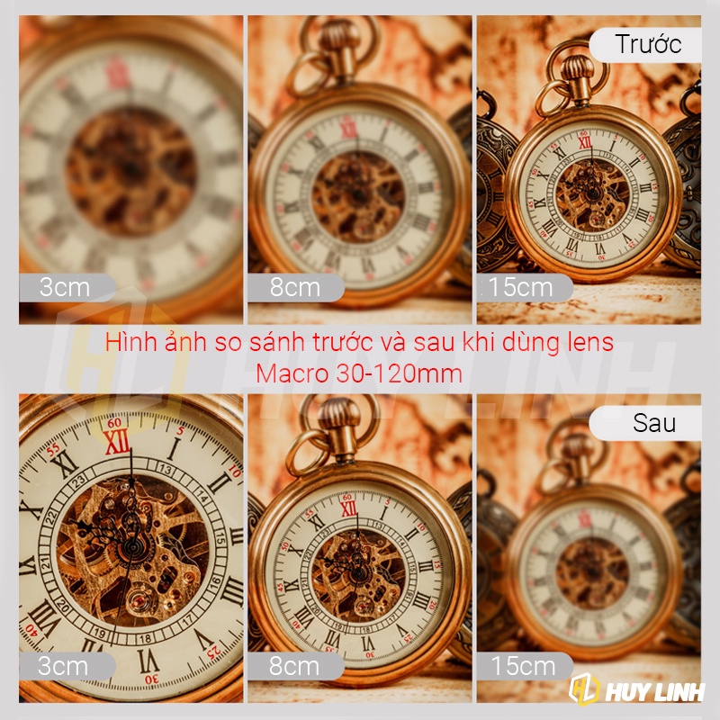 Lens chuyên chụp sản phẩm tiêu cự 3 - 12cm sẵn hộp đựng - Tiêu chuẩn Macro quay chụp côn trùng, nhụy hoa