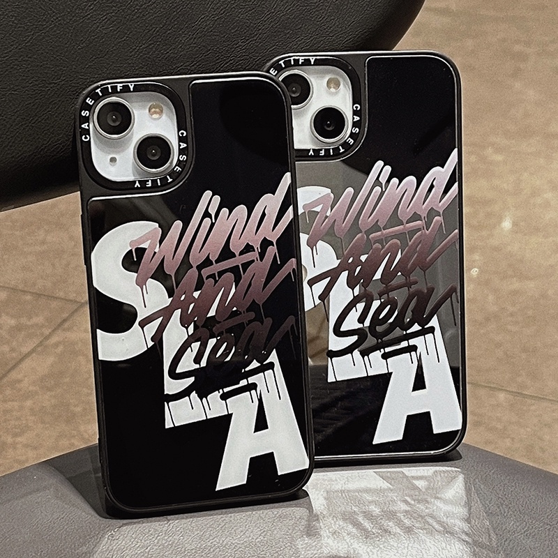 Ốp Điện Thoại Acrylic Cứng Tráng Gương Chống Sốc In Chữ Graffiti Cho iPhone 13 12 11 Pro MAX XR IX XS MAX i7 8 Plus