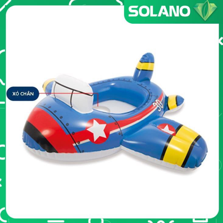 [Tặng bơm] Phao bơi chống lật cho bé SOLANO xỏ chân an toàn trẻ em hình xe hơi, máy bay, xe công trình SS-001100-B