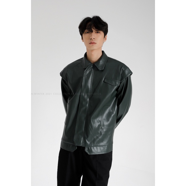 Áo khoác da GG LEATHER JACKET