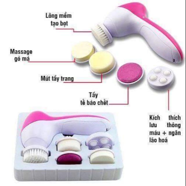Máy matxa rửa mặt 5in 1