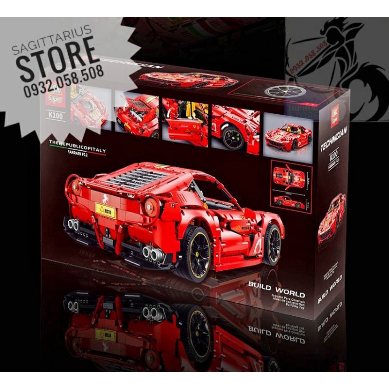 Lego 18K Super K100 Lắp Ráp Siêu Xe Ferrari F12