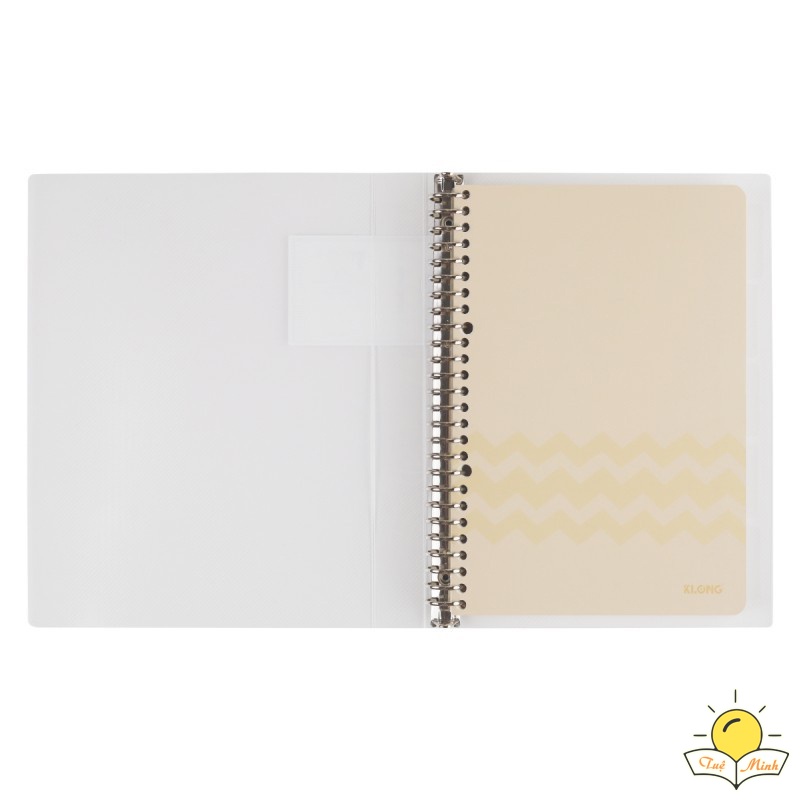 Sổ còng sắt B5 80 tờ  Caro 5x5 Ms 550  26 chấu kèm 5 tab bìa phân trang binder Klong