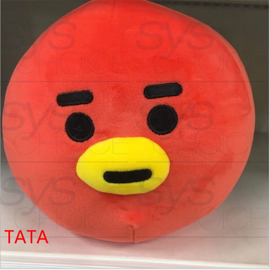 Kpop BTS BT21 Cute Long Round Tube Plush Pillow TATA MANG Sofa Cushion Bolster