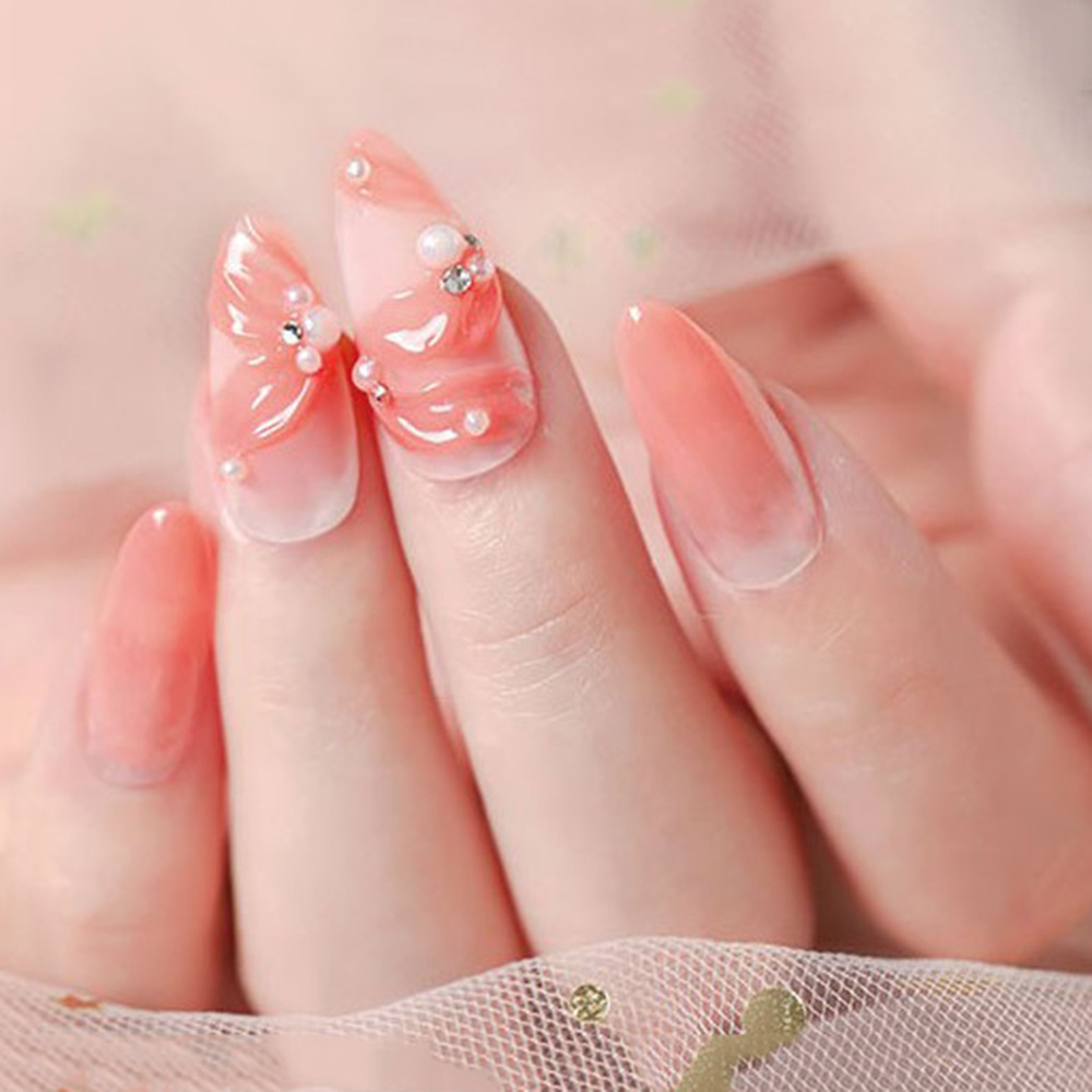 [Hàng mới về] Hộp Hạt Kim Loại 3D Màu Trơn Trang Trí Móng Tay Nghệ Thuật DIY Sang Trọng Chất Lượng Cao