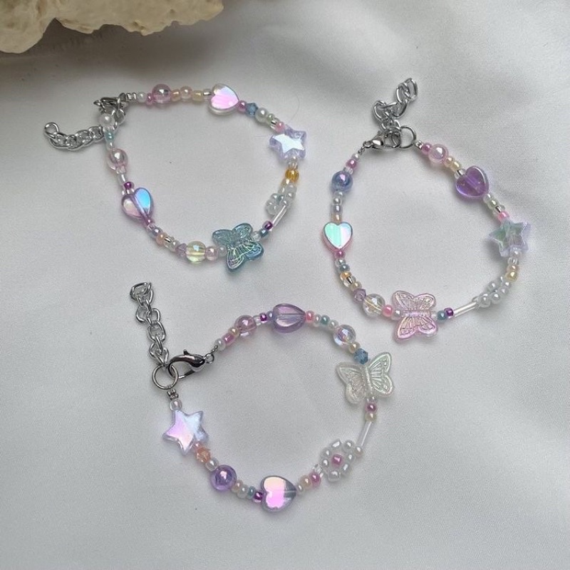 Vòng tay handmade hạt cườm dễ thương phong cách Hàn Quốc